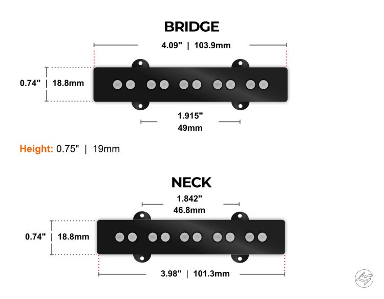 5-String Jazz Bass Dimensions