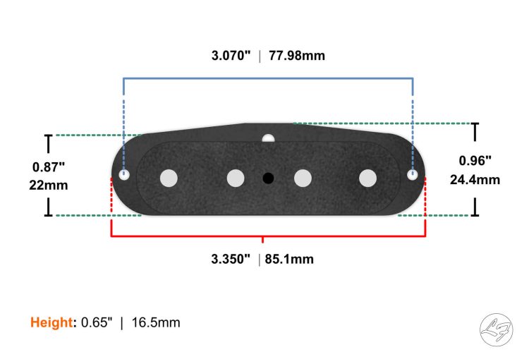 51 P-Bass Dimensions