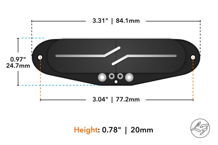 Split Blade Strat Dimensions