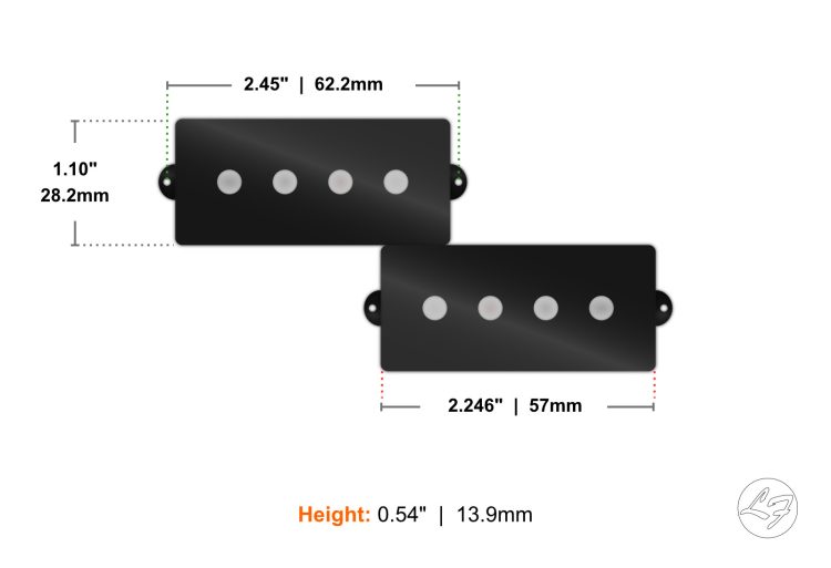 P-Bass Dimensions