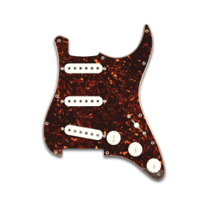 Fralin Prewired Strat Pickguard with Tortoiseshell and Parchment