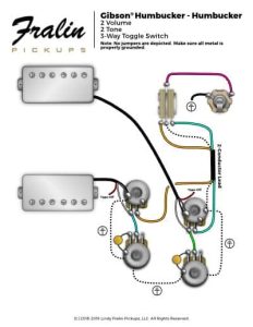 Gibson Les Paul Wiring Diagram With 3-Conductor Lead Fralin Pickups