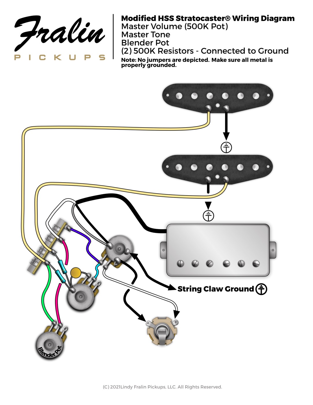 Wiring Diagram One Humbucker from www.fralinpickups.com