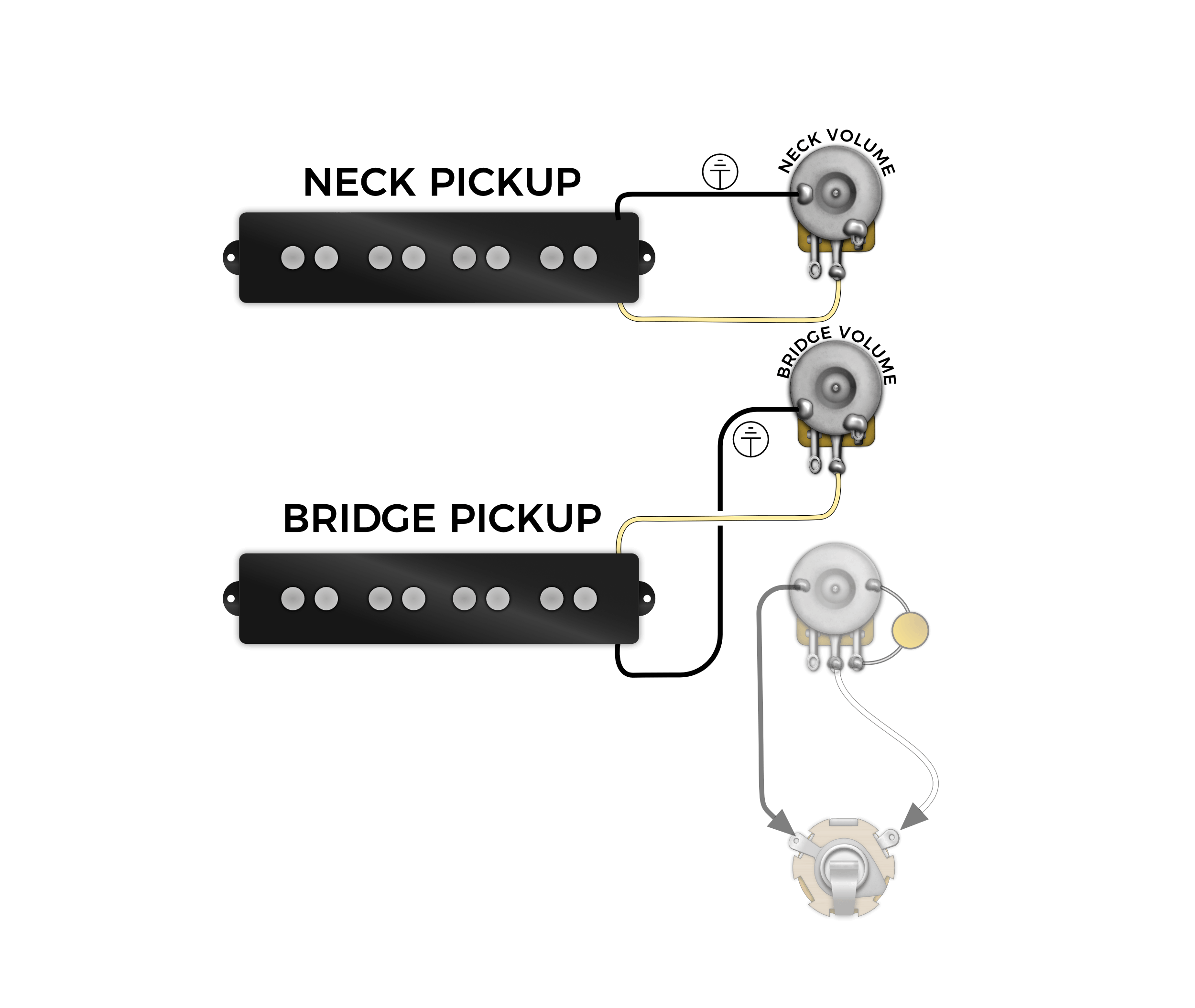 Jazz Bass Harness Installation instructions