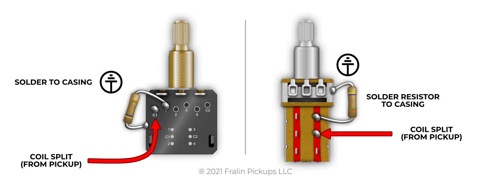 Coil Splitting With A Partial Split Resistor