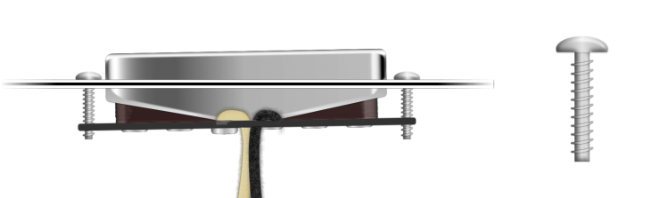Example of mounting a Telecaster Neck Pickup with a Machine screw