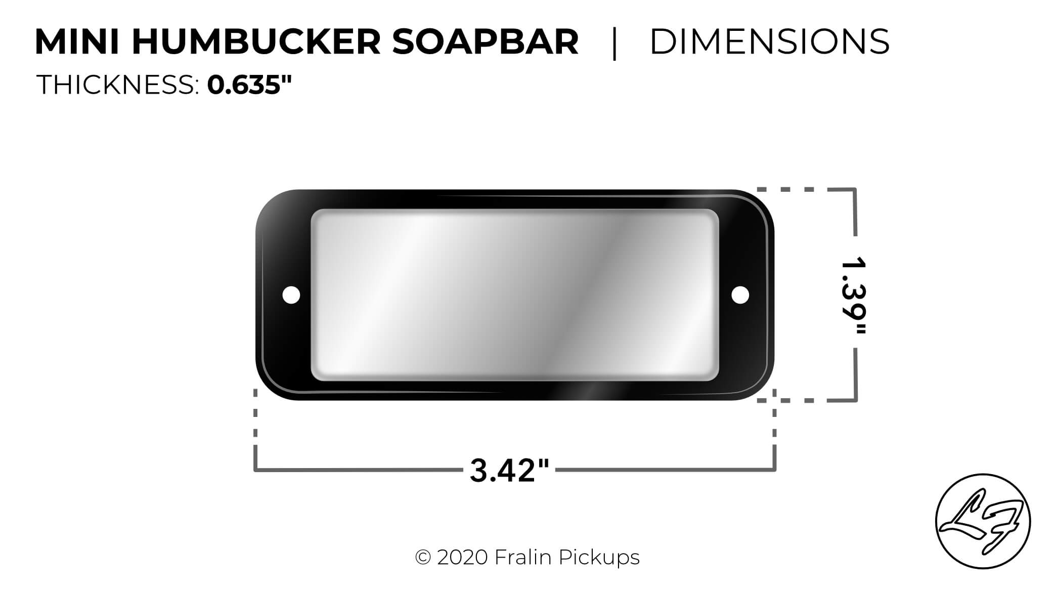 Mini Humbucker Soapbar Conversion Mod Dimensions
