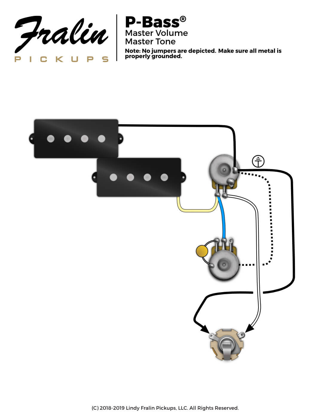 P-Bass Style Wiring Diagram