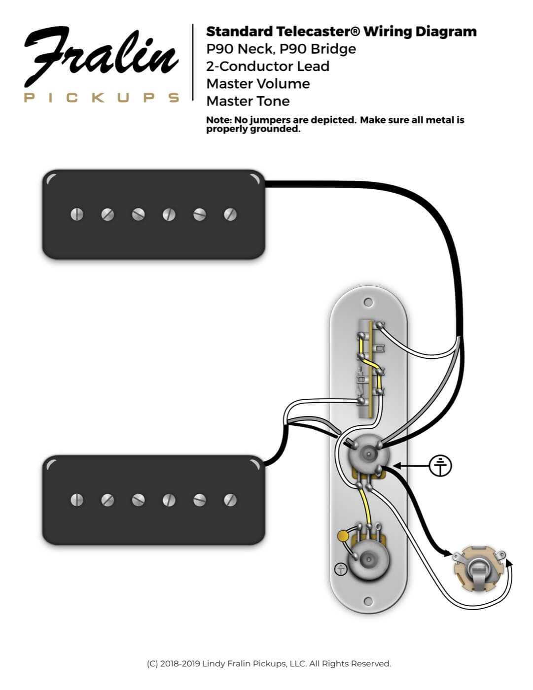 Telecaster Wiring Diagram with 2 Soapbar P90s
