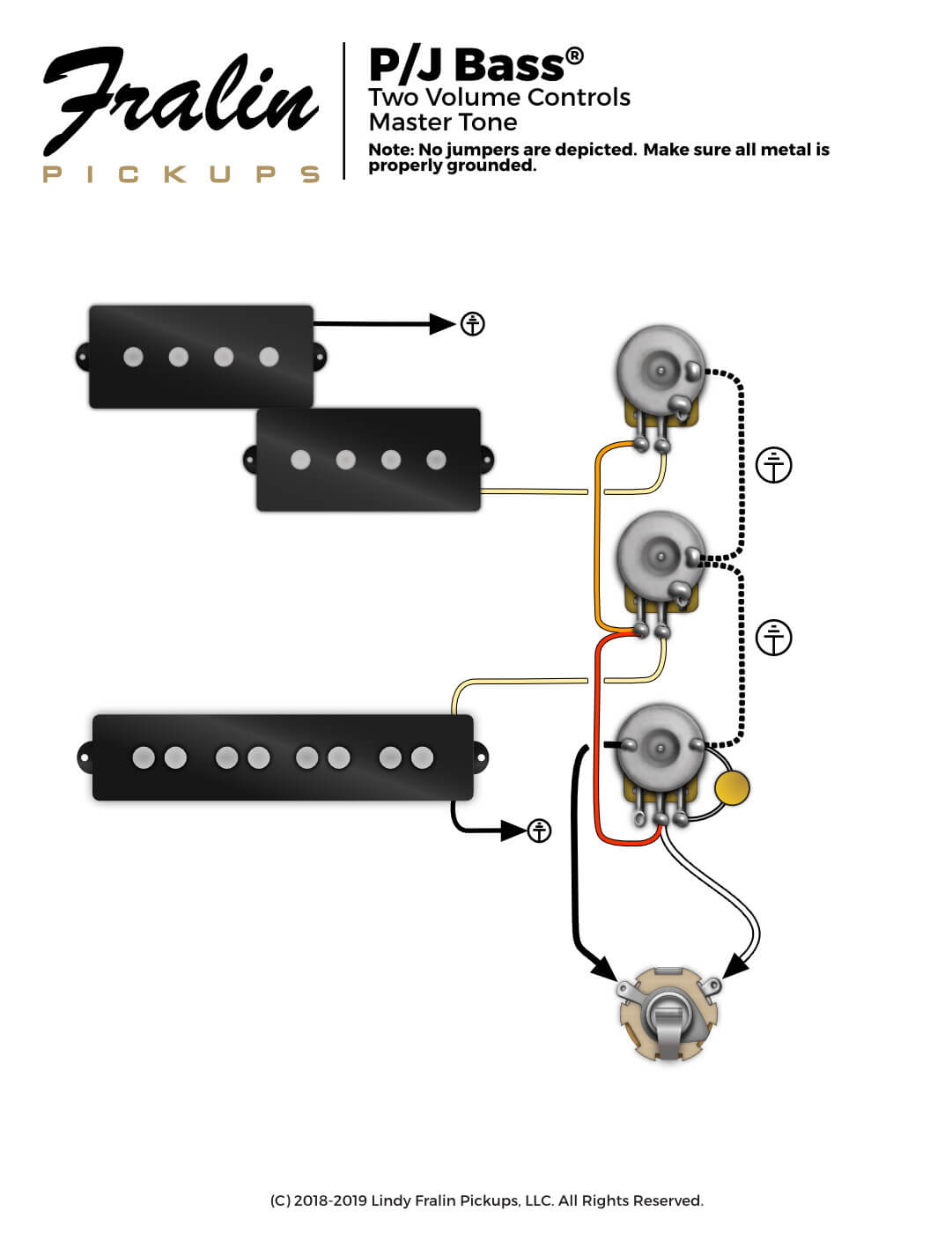 Fralin P/J Set Wiring Diagram