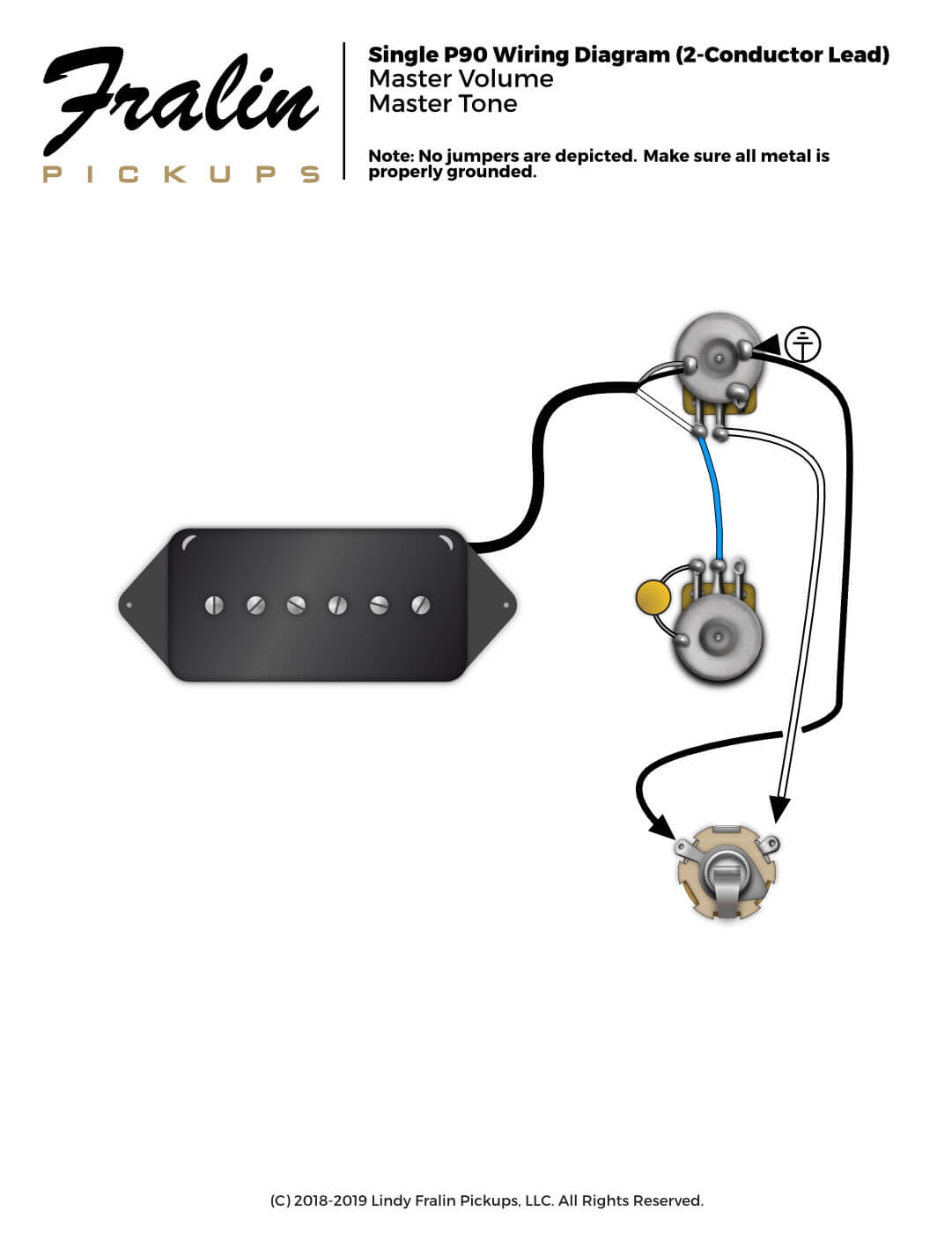 Single P90 Wiring Diagram 2C Lead