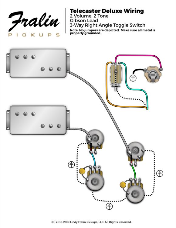 Telecaster Deluxe Wiring Digram Featuring Gibson lead