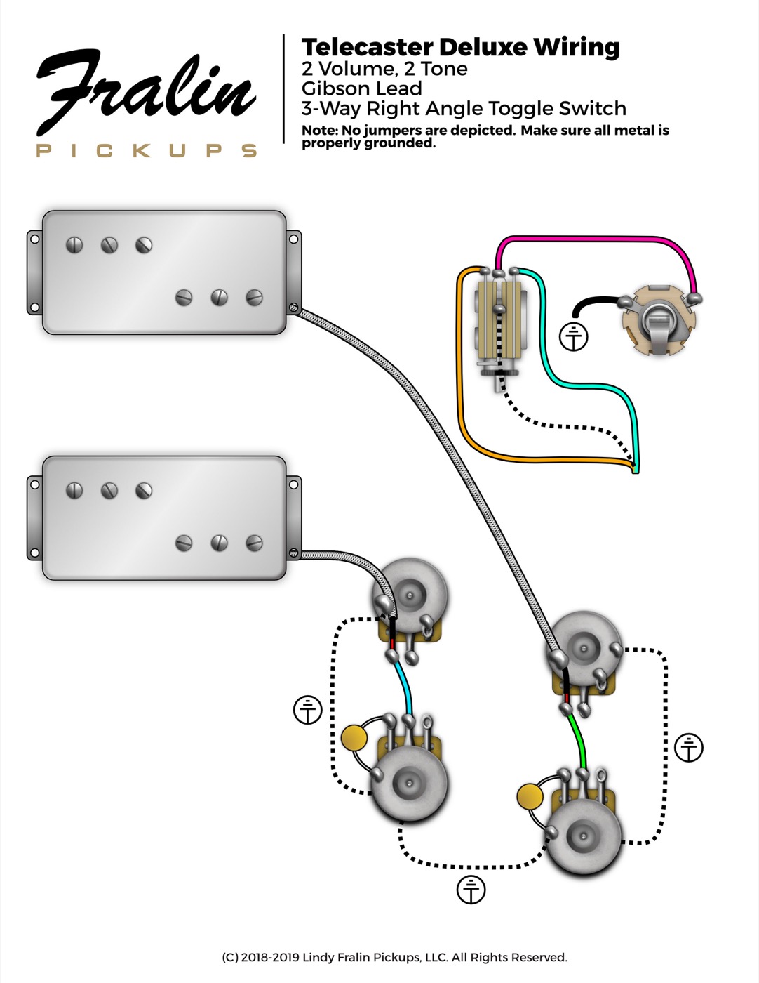 Telecaster Deluxe Wiring Digram Featuring Gibson lead