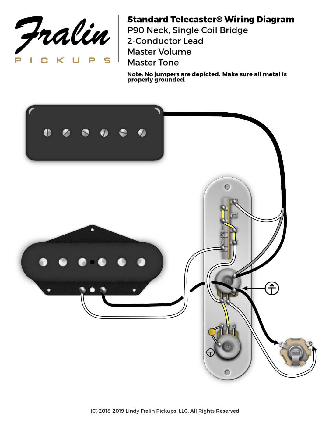 Telecaster Wiring Diagram with P90 Neck