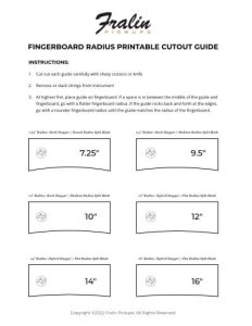 Fralin Fingerboard Radius Cutout Guide