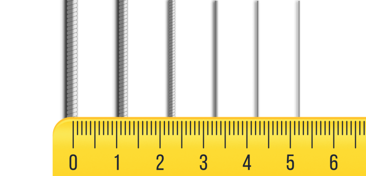 How to measure string spacing for just the strings