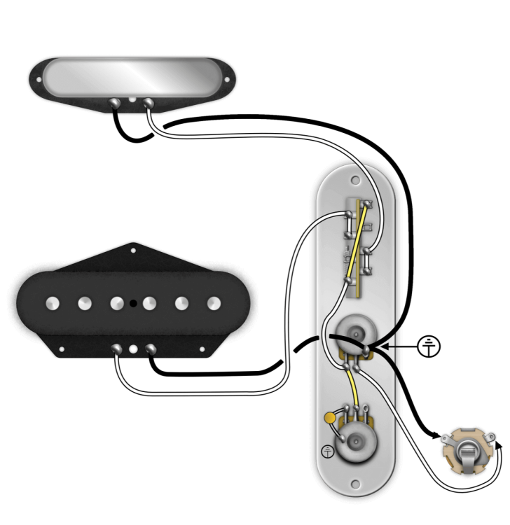 Standard Telecaster Wiring, Alternate Version